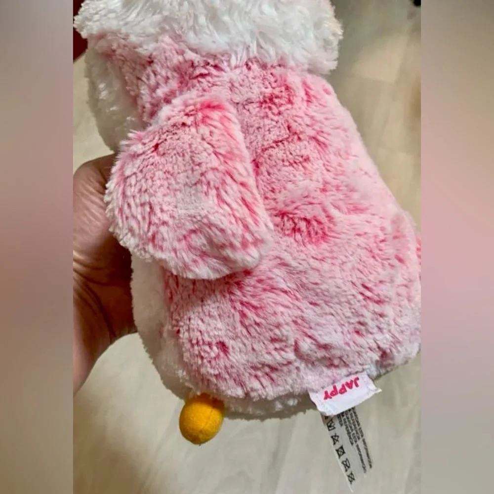 Plush Pink and White Penguin Toy